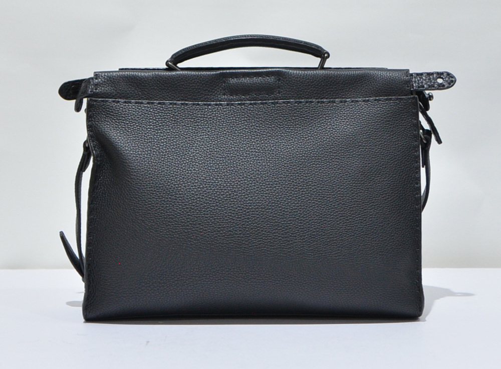 Fendi Peekaboo Fit Monster Briefcase Shoulder Strap Black
